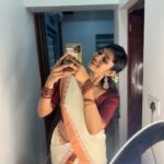 Drishya Raghunath Instagram - Happiest Vishuu everyone !🌼 Mau : @makeoverbyaishh 🌼 @aishwaryaasokan 🌼