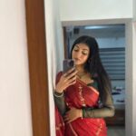 Drishya Raghunath Instagram - Pooja Outfit Check ✨ Mua : @makeoverbyaishh @aishwaryaasokan ✨ Soooo much love for her dedication and passion she has in this art form. 🫂