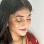 Drishya Raghunath Instagram - Pooja Outfit Check ✨ Mua : @makeoverbyaishh @aishwaryaasokan ✨ Soooo much love for her dedication and passion she has in this art form. 🫂