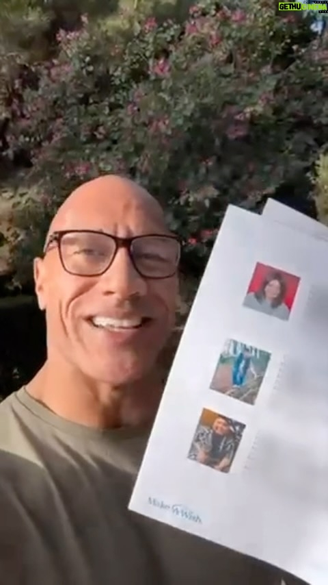 Dwayne Johnson Instagram - Big @MakeAWishAmerica dayyyy!!! 🥳 👏🏾👏🏾🎅🏾 Want to share this mana with all of you today as it’s been on my heart ❤️ for months now! Today, I have the privilege of granting wishes from beautiful kids from across our country!! (most wishes ever granted in one day by anyone in Hollywood) These kids are the real heroes and their families are the real superstars. Lots of crazy and hard stuff happening out there around the world. Headlines are noisy and comment sections can be toxic — but this is the reminder that there is still so much good in this world. Heart, soul, mana, smiles & JOY… And these make a wish kids and their families are proof of that! Here we gooooo!! I’ll keep y’all posted ❤️🎅🏾 #dwanta #makeawish