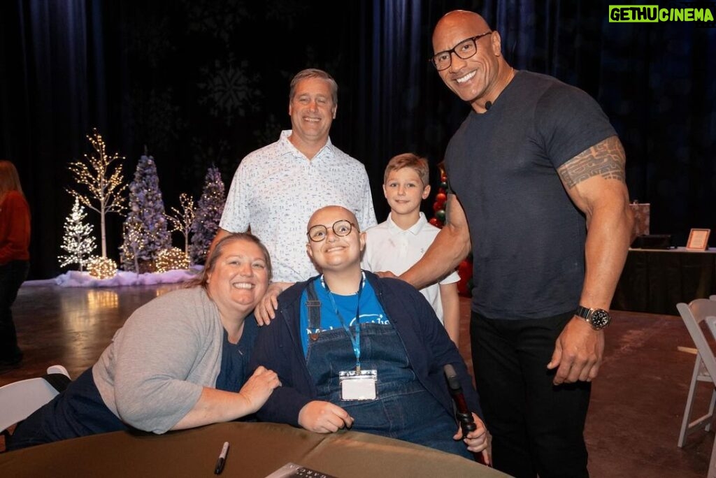 Dwayne Johnson Instagram - This is Adelaide Bomberger from @makeawishamerica. She’s 17 and awesome. Adelaide’s wish was to meet me, beat me at arm wrestling, and do our VERY special bald head touch handshake - so I can have the honor of joining her “bad ass team bald club”. She succeeded at all three 3️⃣ ☑️ 🥰 Amazing kid. I’m lucky to meet her. Stay strong Adelaide — you inspire everyone around you, including me. A lot of positive and good stuff still happening around the world, and Adelaide is one of them. #MakeAWishDay #21Kids #BestDayEver
