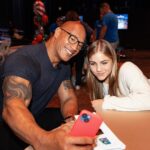 Dwayne Johnson Instagram – This is Gabrielle Cox from @makeawishamerica. 
She’s 15 and she’s awesome! 

Gabrielle’s wish was to meet me. 

Truth is, I was lucky to meet her. 

Very cool girl who has this strong measured teenager demeanor and you can tell when she locks into something, she does it. I love it! 

So much negativity in the world today, but if you look deeper – you’ll find so many good things and good people, and Gabrielle is one of them. 

#MakeAWishDay 
#21Kids
#BestDayEver