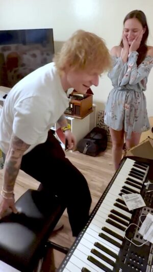 Ed Sheeran Instagram - So I did some surprise pop up gigs in fans houses, secretly recording a live album of Autumn Variations where each song is recorded in a different fans living room, but all of it was a total surprise. We got to @kariconaway ‘s house at the end of the day, and I instantly knew it was gonna be a fun one. They had cats, friendship bracelets and some fruit drinks to start, but once I’d played the Autumn song I said take me on a tour, and when I went into her room I saw a piano. She asked if I could play and I said ‘not really but I kinda play on wake me up’, so here I am playing Wake Me Up, for all the Plus fans out there. The fan living room live Autumn Variations album coming soon, proper album out 29th September go preorder you legends x