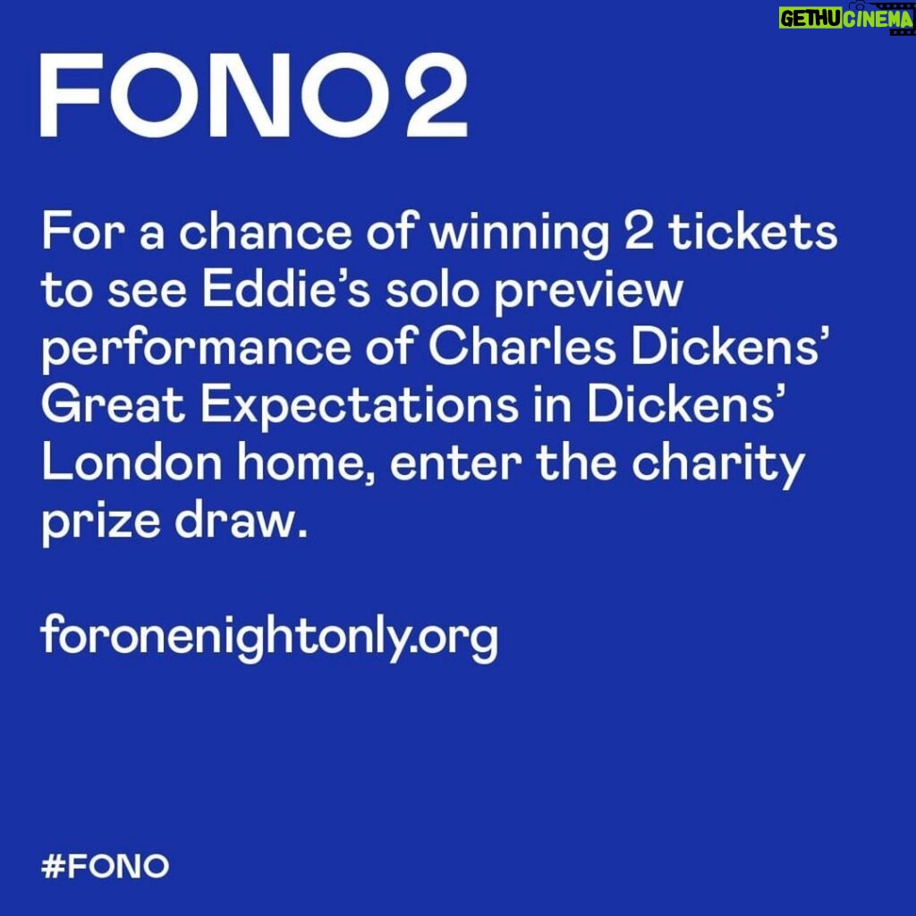 Eddie Izzard Instagram - #Repost @fonoevents ・・・ For One Night Only…. @eddieizzard invites you to a unique preview of her solo performance of Charles Dickens' Great Expectations. Performed in the @dickensmuseum at 48 Doughty Street, Dickens' London home from 1837 to 1839. Just 10 pairs of tickets which money cannot buy – but can be won in the charity prize draw, in aid of @giveusashoutinsta. 👉 Head to foronenightonly.org for a chance to be there (link in bio). This is the second event in the new fundraising series by @thisiswellstock and FONO. Thanks to our incredible partners @asos and @marksandspencer, money raised in the charity prize draw will support Shout's amazing, life-saving work. #FONO #eddieizzard Entrants must be UK residents 18+. Terms and conditions apply. No purchase necessary.
