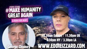 Eddie Izzard Instagram - Guess who's joining Eddie at 11:30 PM GMT / 6:30 PM ET to help finish off this incredible challenge?  #GeorgeClooney  Watch and donate at www.eddieizzard.com - The Beekeepers #MakeHumanityGreatAgain