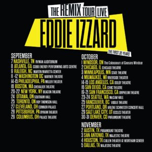 Eddie Izzard Instagram - Tickets are on sale now!  Don’t miss it! www.eddieizzard.com/shows - link in profile