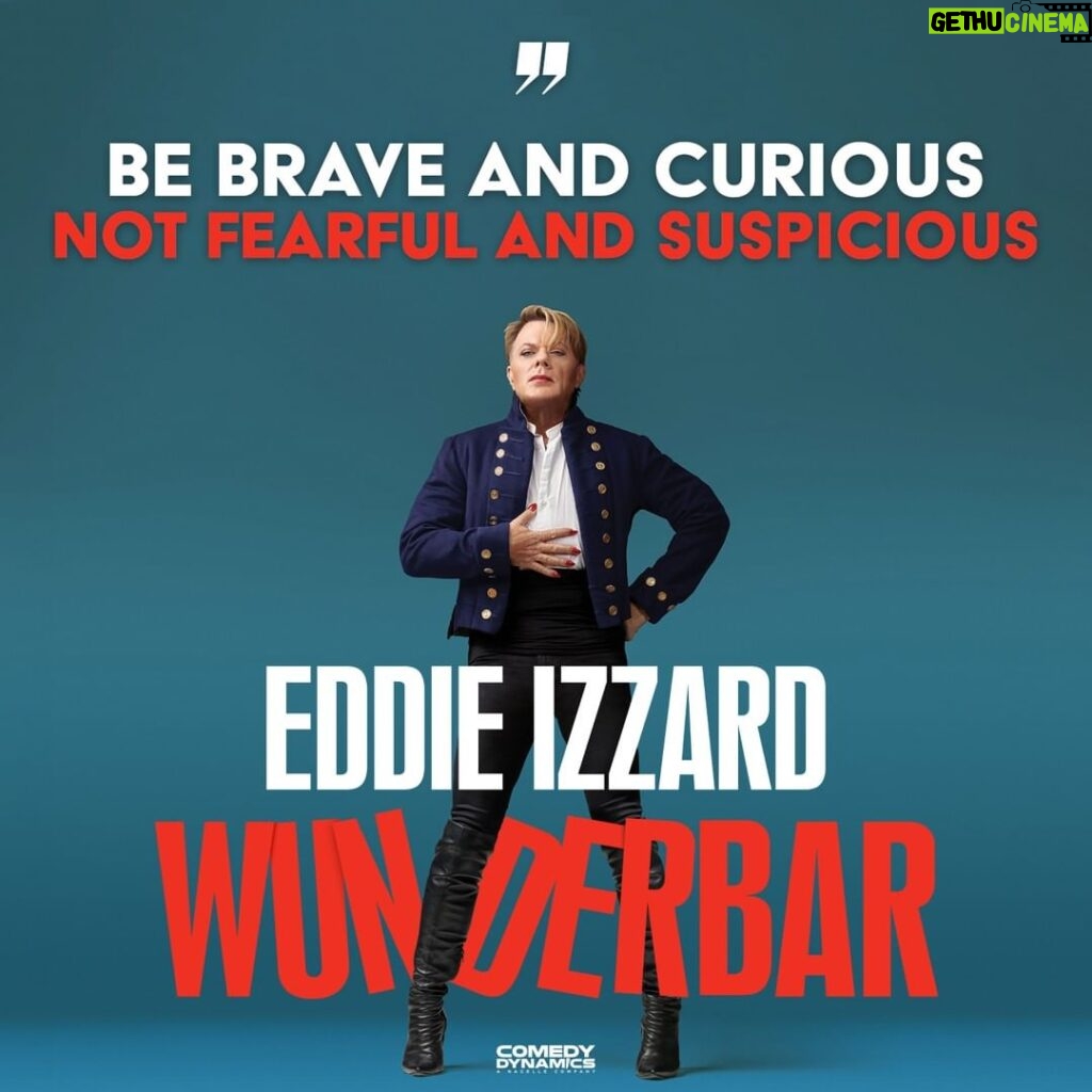 Eddie Izzard Instagram - Canada and USA! My comedy show #WUNDERBAR is available for streaming on Comedy Dynamics at (link in profile)