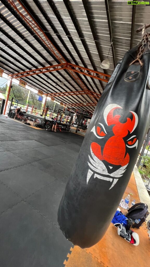 Eddie Liu Instagram - Dropping in to work on my Phuket pysique at the legendary Tiger Muay Thai in Phuket, Thailand. Thank you @tigermuaythai and Kru @fonluang_chumphon 🙏🏼✊🏼 Tiger Muay Thai & MMA Training Camp, Phuket, Thailand