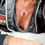 Eliza Coupe Instagram - TALISMAN JEWELRY AVAILABLE NOW @coyotewitchwardrobe 🐺✨🤍🪶🌙 #talisman #jewelry #crystal #energy #elevate #activate #upcycle #vintage #artist #fashion #style #actorsellshercloset #coyotewitchwardrobe #love