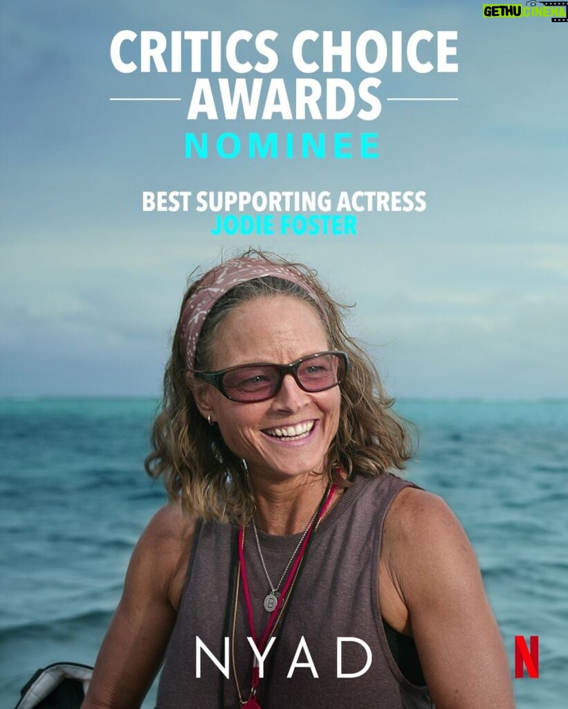 Elizabeth Chai Vasarhelyi Instagram - Congratulations to Jodie Foster on her Critics Choice Awards nomination for Best Supporting Actress for NYAD!