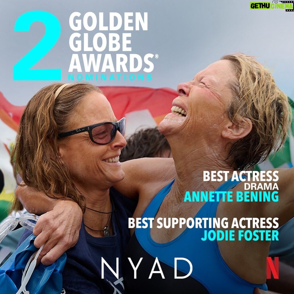 Elizabeth Chai Vasarhelyi Instagram - Congratulations to NYAD’s Annette Bening and Jodie Foster for their Golden Globe Awards Nominations for Best Actress (Drama) and Best Supporting Actress!
