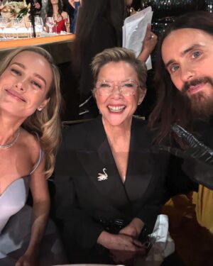 Elizabeth Chai Vasarhelyi Instagram - @goldenglobes with @nyadmovie Annette Bening and Jodie Foster no gold needed to witness your reign. We are so so grateful and proud to go on this epic journey with you. Bravo and so well deserved to #beef @steveyeun @jimmychin @diananyad @jaredleto @brielarson @rajendraroyinsta @cameronpbailey @rogerrosswilliams @rachelbrosnahan @bonniestoll @juliaallyncox @carolinaherrera @ireneneuwirth
