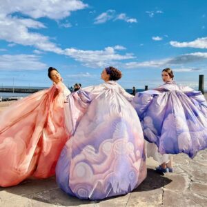 Ella-Rae Smith Instagram - Queen Sareth of Cloud Dominion ☁️💫💜
Such a privilege to enter the wonderful world of @appletv Foundation and spend the best part of a year floating around in beautiful dresses with glitter on my face. Biggest love and gratitude to the hundreds of talented people who worked on season two - and of course, biggest thanks to @davidsgoyer for creating such a terrific character and choosing me to play her. ✨