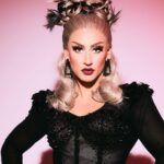 Ella Vaday Instagram - Dark Era Ella My look for the first day of @rupaulsdragcon London 2023, I still can’t get over how overwhelming walking the pink carpet was, hundreds of people shouting my name! 💖💖💖 Photography @tbuck9 Hair @wigsbysire Dress @amici.queens Earrings @lovisajewellery