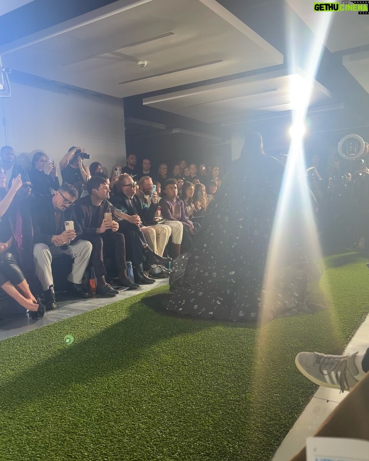Ella Vaday Instagram - @patrick__mcdowell LFW Show was immense , Cinderella certainly did go to the football I loved it! Catching up on posts as I went on holiday! Hence this is super delayed haha #lfw #mensfashion #patrickmcdowell #patrickmcdowellsustainablecollection