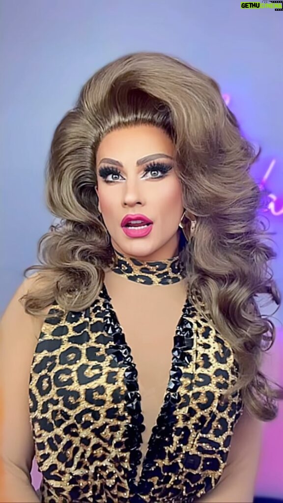 Ella Vaday Instagram - Leopard Print felt like the purrfect colour after this weeks challenge on @dragraceukbbc New ep of @attitudemag Tea Time over on YouTube interviewing the gorgeous Polish Princess @alexis_saint_pete Hair @howsyourheadwigs @benjaminpaulhair Lashes @eldorafalseeyelashes Outfit @amici.queens Earrings @primark @ritaora collection