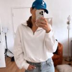 Ellen Hancock Instagram - Bought this sweatshirt and immediately realized it’s only going to be white for like three wears tops 😅 but it’s sooo cute and comfy damn. Free People seriously just take all my money @fpmovement @freepeople