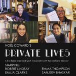 Emilia Clarke Instagram - WE’RE DOING A PLAY!!!!!! 🎉🙌🎉 Myself, my life guru and soul’s guide Emma Thompson, the remarkable Robert Lindsey and the Uber talented Sanjeev Bhaskar. We will be “reading” (performing) Noel Coward’s incredible and incredibly funny Private Lives.... LIVE! It takes place at 7pm GMT on Sunday 13th September (otherwise known as this Sunday) I can’t guarantee there won’t be any technical glitches to add to the humour but I can guarantee that we will be making something of them, and THAT alone will be worth watching... Tickets are on sale Now! All proceeds are going to the ever needed @royaltheatricalfund #🥳 Link in the bio! Www.rtflockdown.com So please come do join us having a rollocking good read. #theatreaintdeadbaby #🚀 #❤️ #🙌