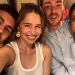Emilia Clarke Instagram - This total legend @david.mumeni and his ENORMOUS HEAD (so big it almost didn’t fit in this photo 😂) has his birthday today and I have decided it should be a national (screw it global) holiday to celebrate his brilliance. Or just eat a lot of cake. Whichever works. (We did both) #birthdayboiii #love #friendsforsolongwemustbeold #❤️