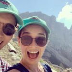 Emilia Clarke Instagram - The long and winding road to kicking off khaleesi’s boots and trudging home in my own shoes once again. @imogen_f_lloyd you and these staggering mountains got my head to chill and my ass to light it’s own goddamn fire. Insta world it’s been a journey to get here but hell im happy to stop and admire that view... #sweatingmywaythroughthecobwebs #goodbyemylover #whenchangeisacomingdontgorunning #stopandsmellthe5dayhikedbootsnotroses #dolomitesyouhavemyheartsoulandsweat