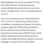 Emily Rose Instagram – FINALLY!

To say we have been waiting to tell everyone about this is an understatement. This show has been the seed of an idea in my dear friend @jillmurraynorth s mind for years. 

One day at a comic-con hotel restaurant in Belfast, we sat and ate. She caught me up on what she was up to, and casually mentioned this show that she had been thinking about. Long story I can share another time, but back in the states she showed me all of her research and I was hooked. 

I was hooked on Jackie Cochran, I was hooked on these Black and white photos that stared back at me, saying tell our story! “We are moms, we are girlfriends, we are teenagers, we are woman…. we are PILOTS, and we want to bring our men back home from war.”

Jill & I, with help from my wonderful managment team, formed a pitch, rehearsed the brains out of it, worked with some other wonderful collaborators, and had the wonderful opportunity to tell Renee Z about it — and she was hooked as well. 

We have been working on this show, before Mercy was even a thought, and finally today — we get to officially say it’s in development at Peacock. 

I’ve always loved collaborating, sometimes to the frustration of my producers :) But now I know why. Because I love to create. And I can’t wait to bring these ladies and their stories to life, with such an incredible, talented group of women. @feliciadhen1 #susannawhite @big.pic.co @tolucapictures are all incredible!

So much work behind us, and still so much to do – but it’s work I love doing. Thanks @jillmurraynorth for trusting me to partner with you on this.  #herewego #theireyeswereonthestars