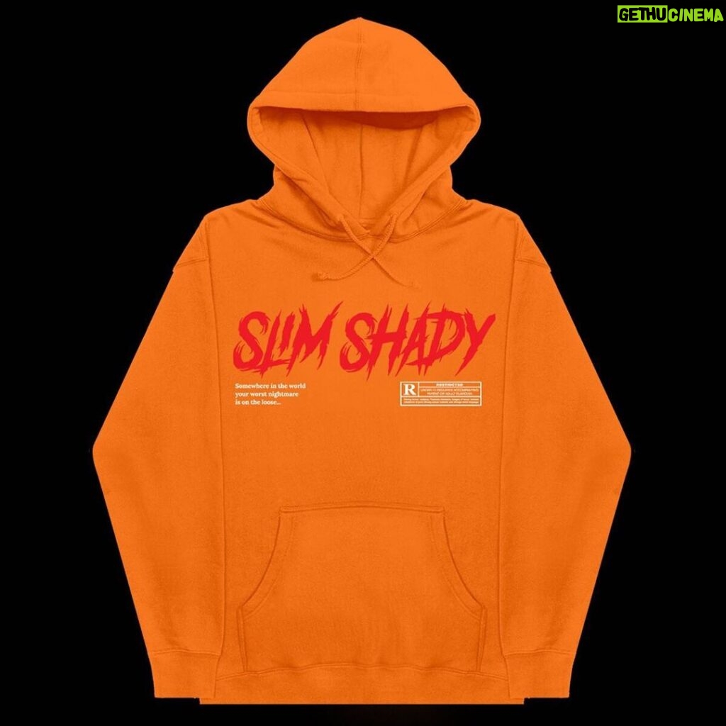 Eminem Instagram - "You don't wanna fuck with Shady/ 'cause Shady will fuckin' kill you" 🔪🩸💀 Ltd edition Shady Rated R Halloween Capsule available for 24 hrs only- link in bio