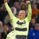 Erling Haaland Instagram - Semis here we come! 💙 thanks to all our travelling fans for the support #mancity #UCL