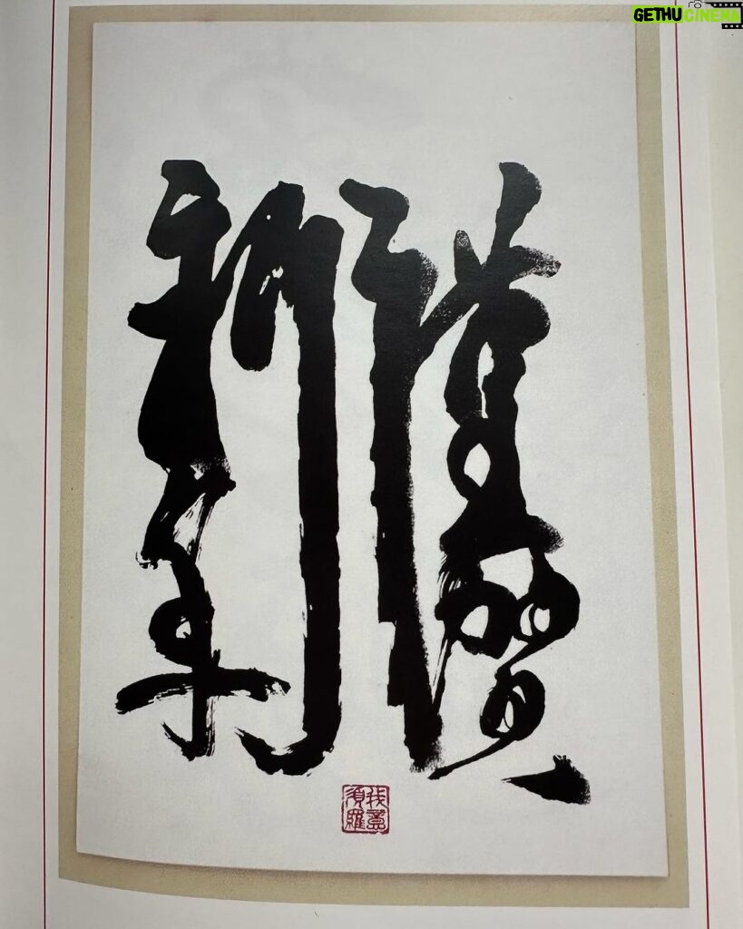 Ester Geislerová Instagram - Dvě kaligrafie, stejný pojem Šťastný Nový rok (Kinga šinnen) -varianta b) a a) od táty, Petra Geislera. #petrgeisler . . # #japancaligraphy #japonskakaligrafie 🖤