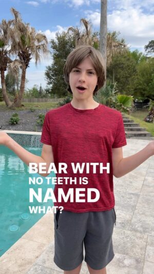 Ethan Thomas Jung Instagram - Am I doing this right? Learning ASL, so of course had to try a joke:
What do you walk a bear 🐻with no teeth 🦷? 
A gummy bear. 😂 

#lol #lolz #dadjoke #joke #funny #laugh #silly #bear #gummybear #asl #signlanguage #learning #signing