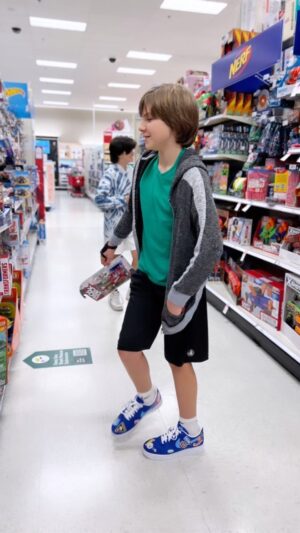 Ethan Thomas Jung Instagram - Anyone get some good Black Friday finds? PS outgrew my shoes and got these new kicks. 👟#blackfriday #shopping #deals #target #toys #videogames #nike #kicks #sneakers #new