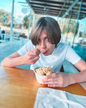 Ethan Thomas Jung Instagram - I scream you scream we all scream for ice cream! I got pumpkin cheesecake ice cream and cookies and cream ice cream. Both were winners 🍨 

 #icecream #dessert #yum #supportlocal #food #weekend #vibes