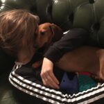Faye Marsay Instagram - Snuggles with a sausage