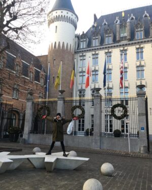 Faye Marsay Instagram - Back in Bruges after 4 years... many a 'White Queen' memory here! Now it's time for some Belgian beer 🍻!