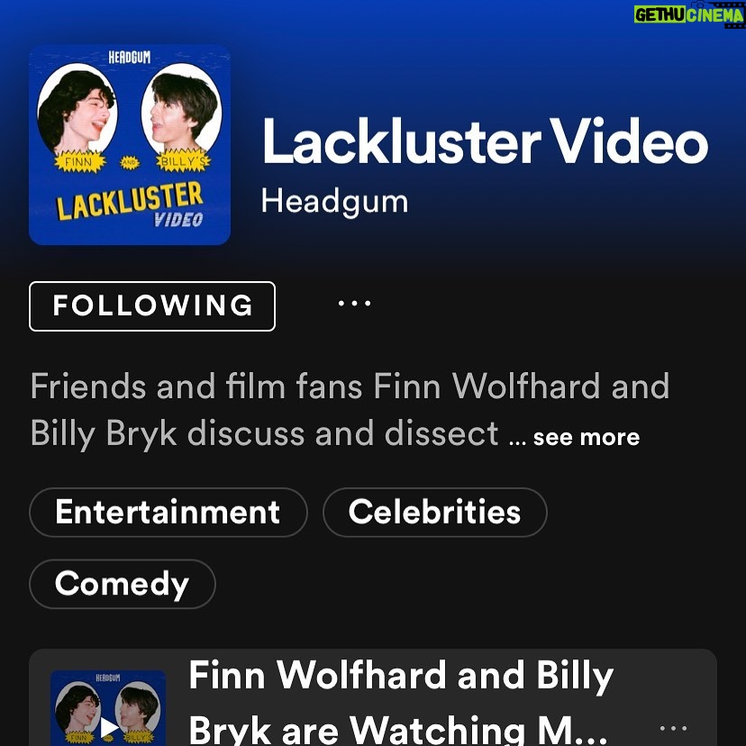 Finn Wolfhard Instagram - New episode on @lacklusterpod link in the bio!!!