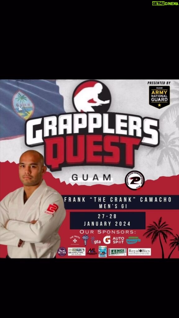 Frank Camacho Instagram - Exciting update! Renowned MMA star and Marianas ambassador, Frank “the Crank” Camacho, is gearing up for Grapplers Quest Guam. He’s diving into both Gi & No-Gi Divisions, securing the spot as the first confirmed Athlete in the Pro Division, eyeing the $10,000 prize. We’re pumped to have him on board—Go, Crank! Catch the action at Grapplers Quest and get registration details at brandonvera.com. 🇲🇵🇬🇺🌴 @frankthecrank @bladesbycrank