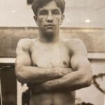 Frank Stallone Jr. Instagram - One of my favorite fighters Ad Wolgast, who was lightweight champion from 1910 to 1912. Was in what is considered the most brutal fight in boxing history a schedule 45 round fight against great lightweight champion Battling Nelson Wolgast stopped Nelson in the 40th round, I have the largest and best collection of Ad Wolgast in the world, this is just a tiny portion of it. I love the heart and soul of this man who at one time was the richest athlete in the country , I have his bank statement and died penniless and blind in a California mental inside institution at Camarillo in 1955 as you can see I have his wallet, with his handkerchief, the other picture is Wolgast with Bantamweight champion Johnny Coulon and the other with friends and the last is of the 5’ 4” man staring down. #adwolgast #battlingnelson #camarillo #california #cadillacmi #boxing @unclefranksbourbon