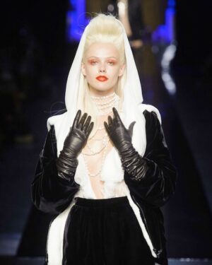 Frida Gustavsson Instagram - I will never forget last night. Thank you Jean-Paul, Tanel and all the team at Gaultier for creating a testament to the magic of fashion. From the first time I had the honor to be a part of your show, over 10 years ago, to last night you have taught me the true transformative power of fashion. You saw sides and qualities in me that no one, not even me, could see and for that I am forever grateful. To have been a part of your universe has been one of the biggest highlight of my career and something I’m immensly proud of. See you soon and love always ❤️ @jpgaultierofficial @tanelbedrossiantz