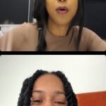 Gabrielle Dennis Instagram - Dressing room downtime featuring my #TheBigDoorPrize co-star @djouliet and of course my life co-star, FOOD 🤪 #HungryHippo