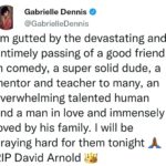 Gabrielle Dennis Instagram – Y’all PLEASE don’t take life for granted it’s just way too fragile. This one hurts. Good guy. Prayers up!!!! 🙏🏾🙏🏾
#DavidArnold #GoneTooSoon #RIP