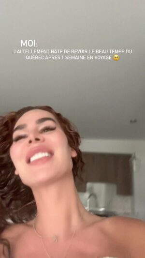 Gabrielle Marion Instagram - Tellement contente d’être de retour 🤡 #quebec #fml