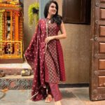 Garima Parihar Instagram - Embracing the richness of maroon. 💃❤️ #ElegantInMaroon #ootd #photooftheday #picoftheday #instagram #instadaily #instagood #instamood #instalike #love Mumbai, Maharashtra