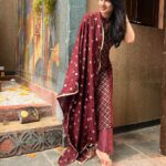 Garima Parihar Instagram - Embracing the richness of maroon. 💃❤️ #ElegantInMaroon #ootd #photooftheday #picoftheday #instagram #instadaily #instagood #instamood #instalike #love Mumbai, Maharashtra