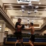 George Hardwick Instagram - Prepping the money punch with the best kit @revgear keeping us equipped with the best gloves and pads going while we're stateside for the biggest fight of my life #mma #ufc #fight #reels #boxing