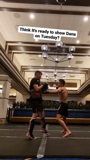 George Hardwick Instagram - Prepping the money punch with the best kit @revgear keeping us equipped with the best gloves and pads going while we're stateside for the biggest fight of my life
#mma #ufc #fight #reels #boxing