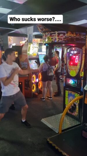 George Hardwick Instagram - This Arcade was next level, House of the dead, Initial D, Time Crisis. Wish all the Casinos were just as big but full of pure Arcade machines instead
#mma #ufc #arcade #reels #gaming