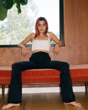 Gia Mantegna Instagram - @haleytju took these. I was going to use them to promote my movie that came out during the pandemic (which swallowed our press plans up whole)✌🏼
So now I’ll just post them to tell everyone how much I love her spirit, her brain, her heart, and to thank her for holding me up during these dark times. 
And on that note, please vote.

Thank you Haley, I love you. 🧡
