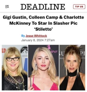 Gigi Gustin Instagram - Thank you @deadline ! Vroom vroom let’s go! 🏎️💨 👠🔥