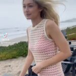Gigi Hadid Instagram - NEW spring @guestinresidence (going back to highschool w your bestie 100/10 recommend) cc @lilmami_lani GuestInResidence.com 🐚🐚 “seashell tunic” drops in April !