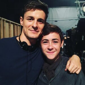 Giles Matthey Instagram - Gideon meet Gideon! @onceabcofficial @antonstarkman 🖤🖤