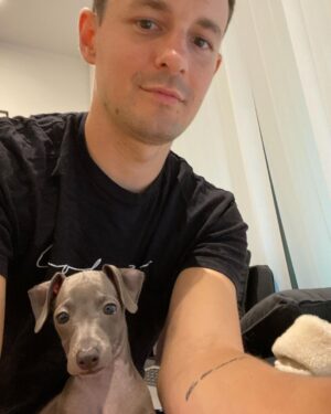 Giles Matthey Instagram - Sooooo. Guys meet Toni. My Italian greyhound son. You may be seeing a bit  more of him on here. #puppylove #iggy #italiangreyhound #son